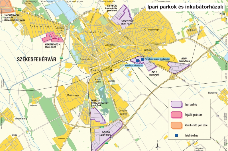 Székesfehérvár Sóstói Ipari Park Térkép